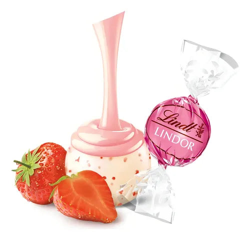 Trufas De Chocolate Blanco Con Fresa Lindor