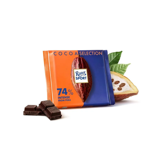 Chocolate oscuro 74% de Perú Ritter Sport